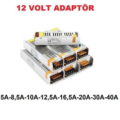 12 volt slim kasa led adaptörü